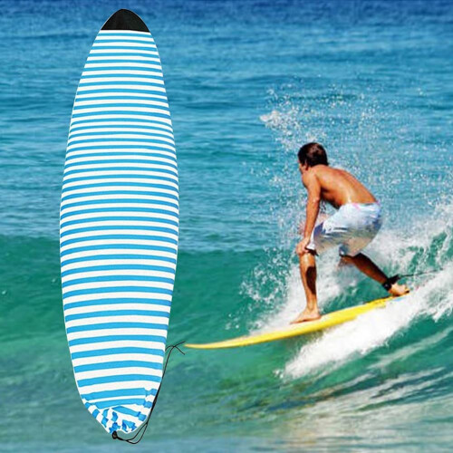 Surfboard Cover Snowboard Cover Soft Elastic Drawstring Protective Storage Bag Blue 180x50cm Ref: 4886 1