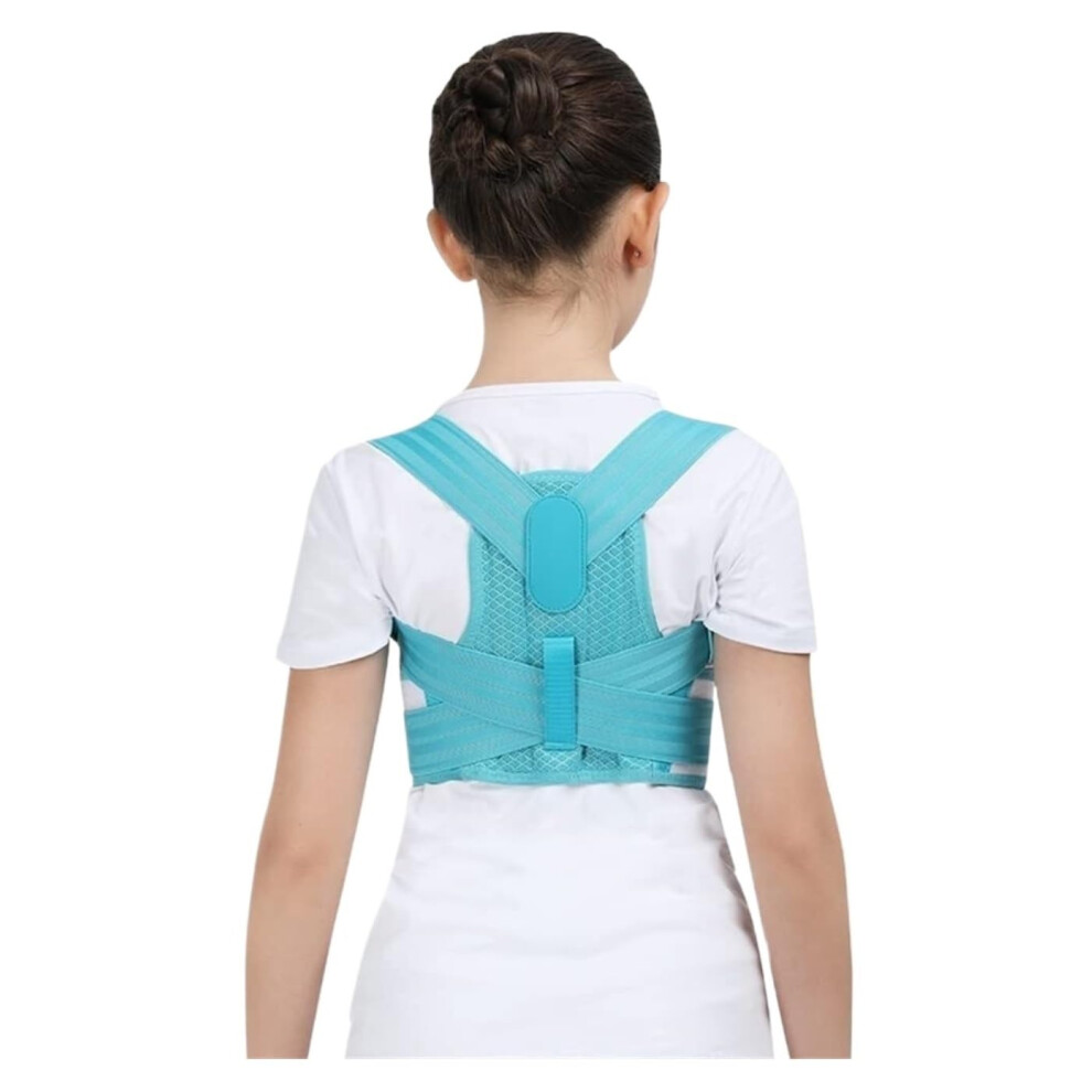 Blue Abdominal Belt Back Posture Corrector Orthopedic Corset Shoulder Lumbar Spine Decompression Waist Support Correction Belly Away L