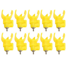 Hhnerwarzen chicken nipples Trinken Brunnen langlebiger Ballventil Geflgeltrinker fr Hhnerpaare Wachtel gelb 10pcs