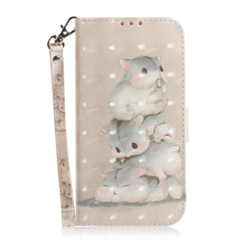 (C5 ) 3D Painted Protective Case For Tecno Spark 20 Pro 4G Magnetic Closure Pu Leather Card Slots Lanyard Wallet 764563106493