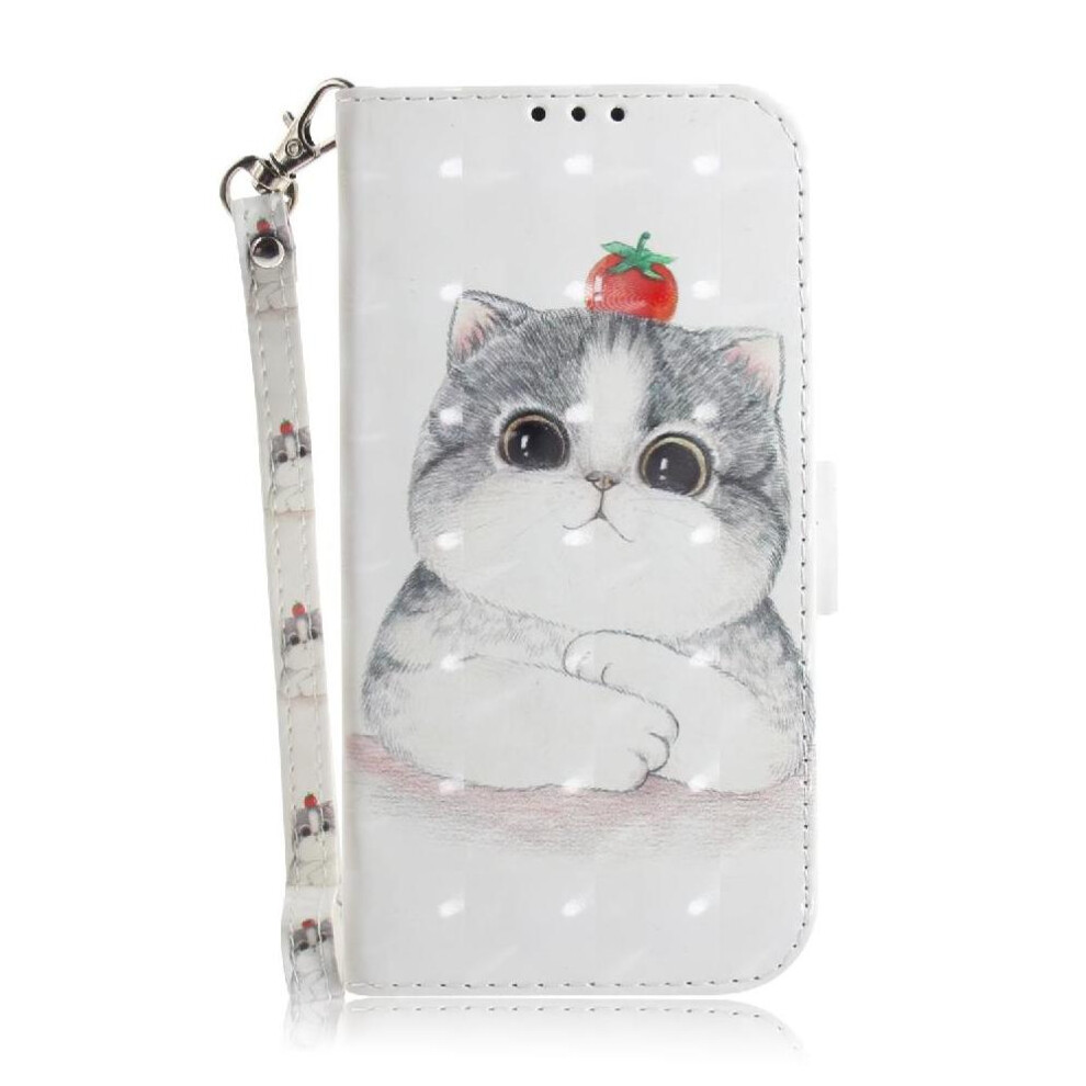 (C10) 3D Painted Protective Case For Tecno Spark 20 Pro 4G Magnetic Closure Pu Leather Card Slots Lanyard Wallet 764563106547