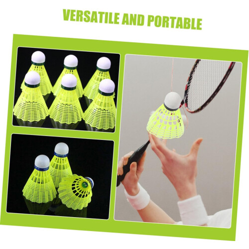 24 pieces plastic badminton nylon plastic yellow 1