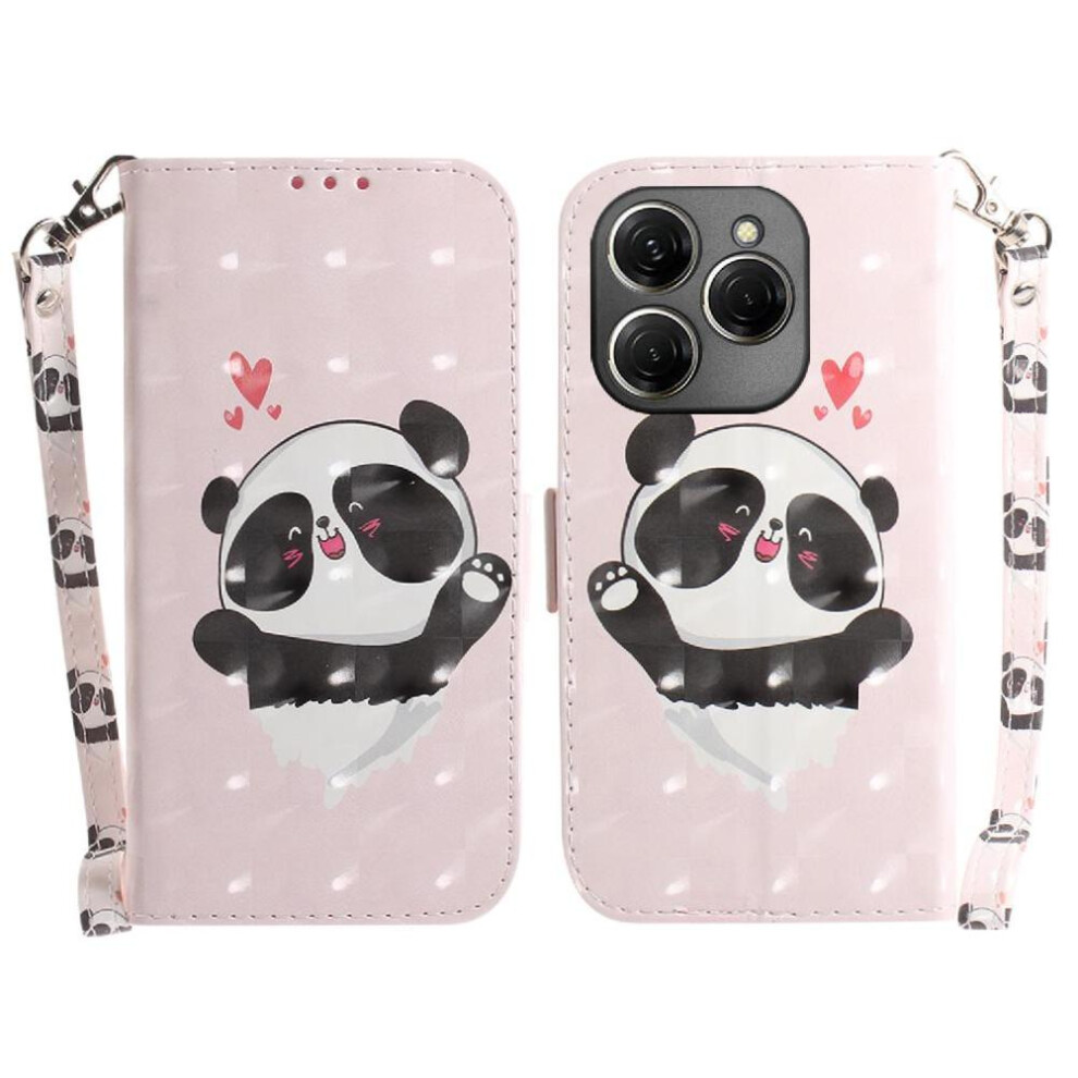 (C7 ) 3D Painted Protective Case For Tecno Spark 20 Pro Plus 4G Card Slots Magnetic Closure Wallet Pu Leather Lanyard 764563106394