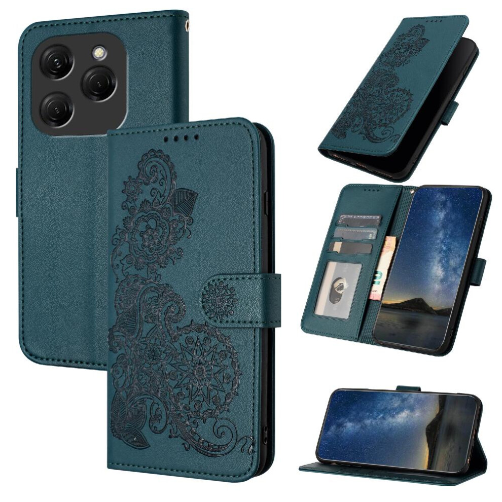 (Green) Case For Tecno Spark 20 Pro Flip Folio Book Kickstand Protective With Card Slot Stand Pu Leather Magnetic Closure Green 764563110339