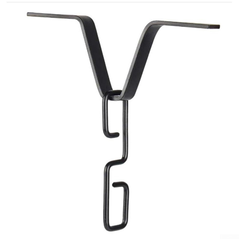 Rain Chain Gutter Adapter Chain Hook Outside Rustproof V Shaped Hook Hanger Iron Gutter Adapter For Various Gutters (Black) 6493810059322