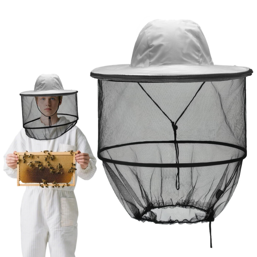 Beekeeper Hat with Veil, Foldable Mosquito Net Hat for Outdoor, Hunting, Gardening (Grey) Ref: 7755-image-OPC-PJ22T5X-NEW