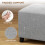 Homcom HOMCOM Small Footstool Square Ottoman with Padded Seat, Light Grey 6
