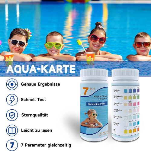 7 Way Pool Test Strips, 100 Strip Water Test for Hot Tub and Spa 2