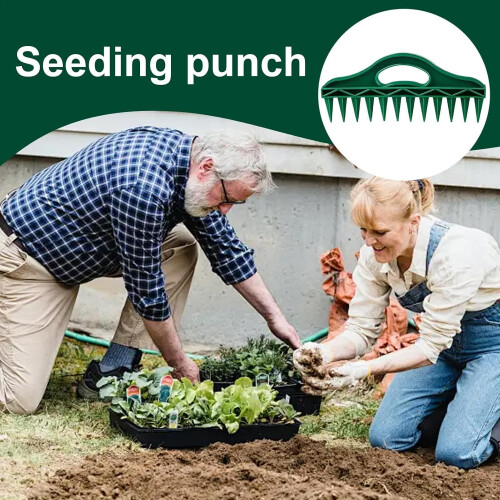 Seedling planting tool  garden soil hole puncher handheld  seedling dispenser 1
