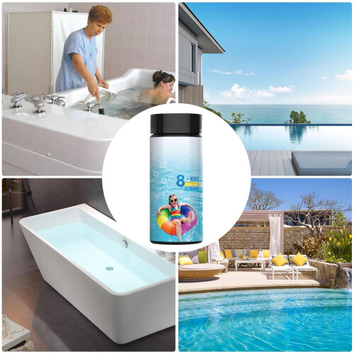 Swimming Pool Test Strips, Hot Tub Water Test Strips  8x Spa Test Strips  100 Strips pH Test Strips 2