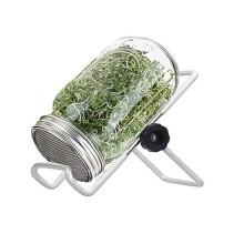 Sprouting Jar Kit Mason Jars Sprouting Germination Seeds Seed Sprouter Set with Deck Stand for Growing Broccoli Alfalfa Mons