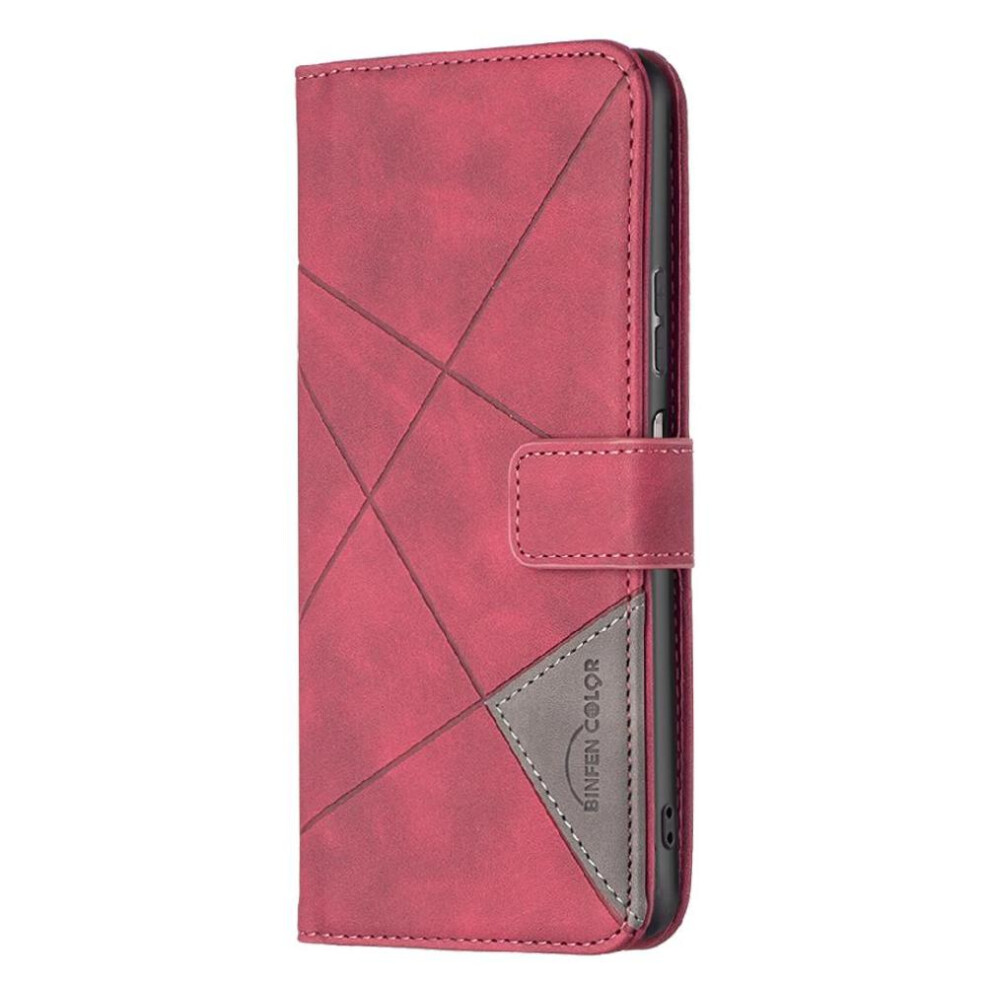(Red) Flip Case For Samsung Galaxy A03 Pu Leather Protective Card Holder Kickstand Magnetic Shockproof Red 764563110841