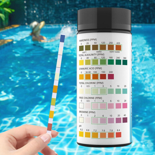 Test strips for whirlpool and pool water  8way test strips for quick testing 1