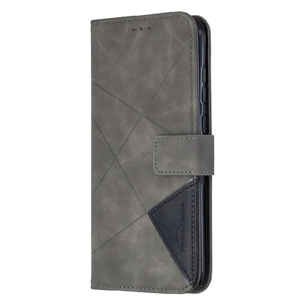 ( ) Flip Case For Samsung Galaxy A11 Protective Pu Leather Shockproof Card Holder Kickstand Magnetic Gray 764563111404