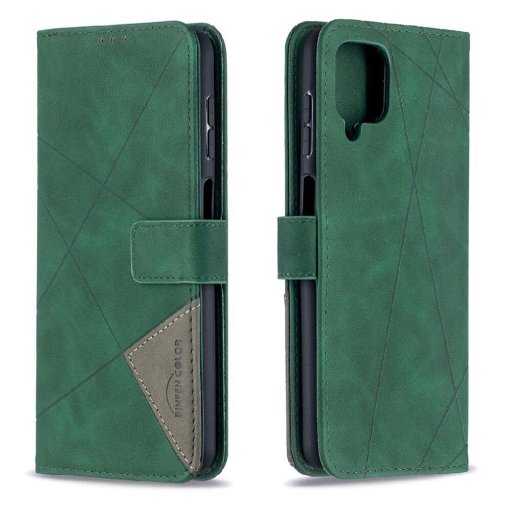 Photos - Case  Flip  for Samsung Galaxy M12 Pu Leather Card Holder Kickstand Protective Shockproof Magnetic(Green)