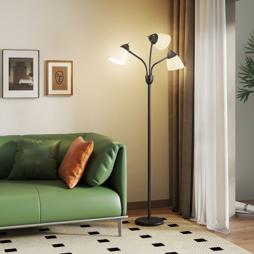 Homcom HOMCOM Arc Tree Floor Lamp with 3000K/4500K/6500K Colour Temperatures Black