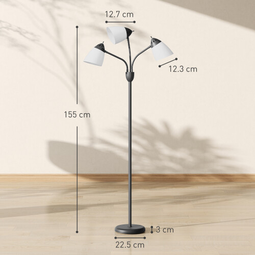 Homcom HOMCOM Arc Tree Floor Lamp with 3000K/4500K/6500K Colour Temperatures Black 1