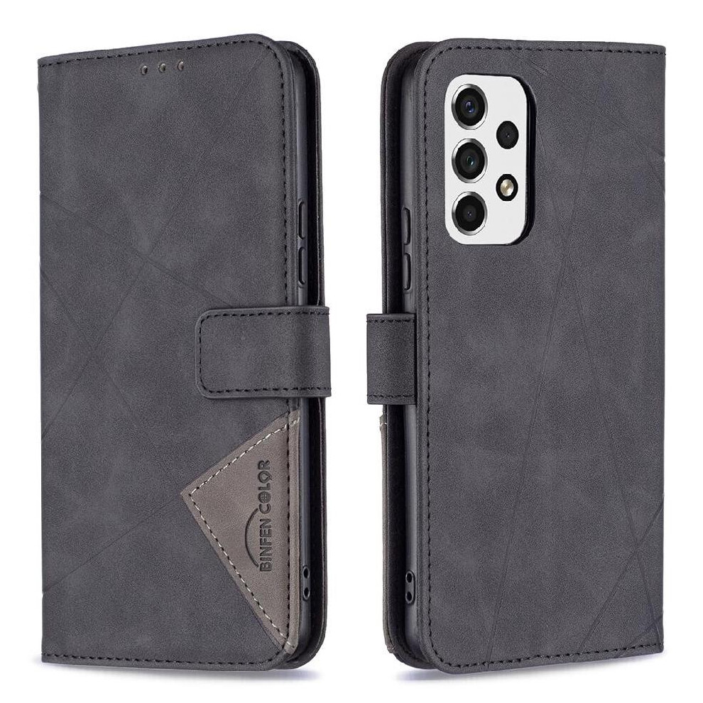 (Black) Flip Case For Samsung Galaxy A53 5G Shockproof Protective Card Holder Kickstand Magnetic Pu Leather Black 764563113699