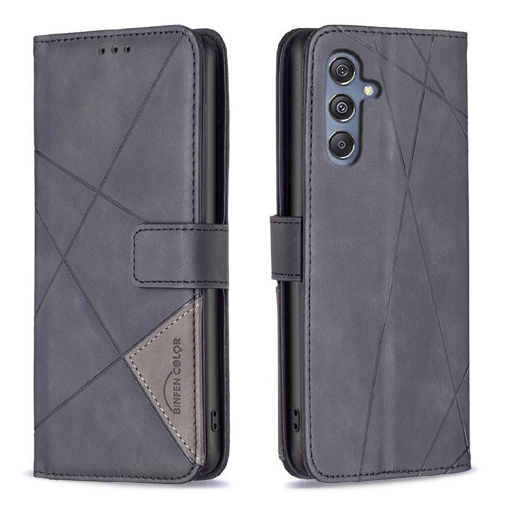 ( ) Flip Case For Samsung Galaxy M54 5G Card Holder Kickstand Protective Pu Leather Magnetic Shockproof Gray 764563114405