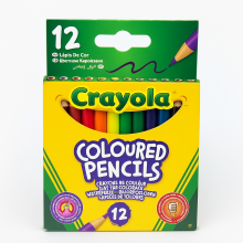 Crayola Colored Pencils, Short, 12-Pack