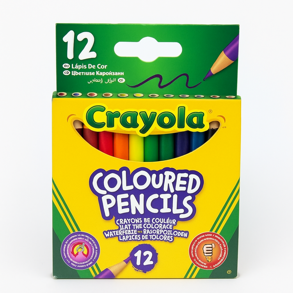 Crayola Colored Pencils, Short, 12-Pack Multicoloured