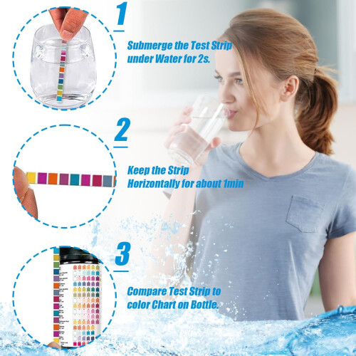 Water Test Strips 100pcs/Set 15 in 1 Quick Test Strips for Drinking Water 1