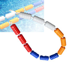 Safety rope with buoys for swimming clubs, flat and deep water, for builtin pools, floating dividing line (Nylon, 6 m/20 feet) Nylon 6m/20ft