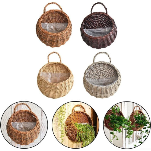 Create an elegant and natural atmosphere with a braided basket (Beige – M) 2