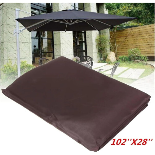 Rain protection for garden terrace, waterproof, polyester, canopy, 260x70cm Brown 1