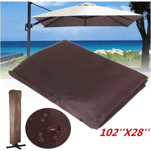 Rain protection for garden terrace, waterproof, polyester, canopy, 260x70cm Brown 2