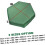 hexagonal 230x200cm waterproof sandbox cover for children 5