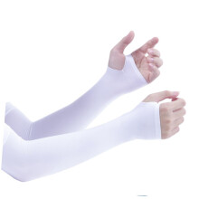 Sonnenschutzärmel Made from ice silk Cooling arm warmers For sport and yoga White/black/gray Each 2 pairs