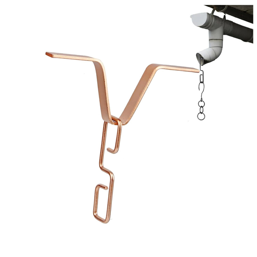 Rain Chain Gutter Adapter, Iron Gutter Clip For Rain Chain, Robust And Rustresistant Iron Construction (Gold) 6493810072611