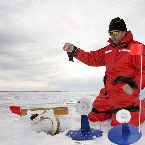 Tip Up ice fishing rod, coldresistant, highly stable floating tipup 1