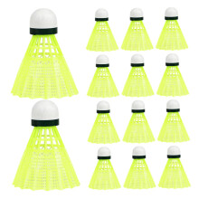 24pcs Nylon Shuttlecocks for Badminton Training Outdoor Ideal for Students Yellow