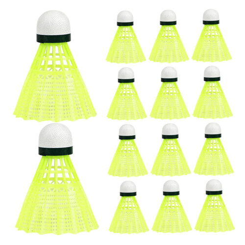 24pcs Nylon Shuttlecocks for Badminton Training Outdoor Ideal for Students Yellow