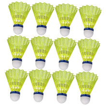 12 pieces of badminton shuttlecocks Yellow shuttles for indoor and outdoor activities Sports and school games for trainers and beginners