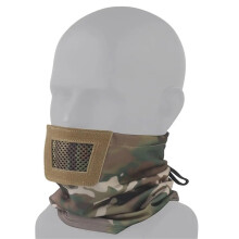 Airsofthalf mask breathable Multicam mesh tactical mask protective equipment for the hunting headband for Paintball shooting and cycling MC Ref: 6017