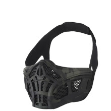 Tactical Airsoft Mask Warrior Half Mask for Paintball Breathable Face Protection Equipment for Outdoor Shooting Sports MCBK