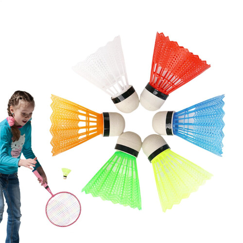 shuttlecocks for hitting, colorful outdoor game set  durable for beach, playgrounds 6pack