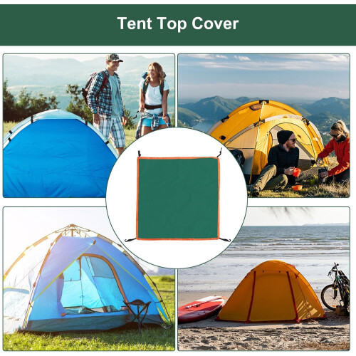 Baldachin replacement top  Windproof rain protection, foldable for 3–4 persons Green 8585cm 1