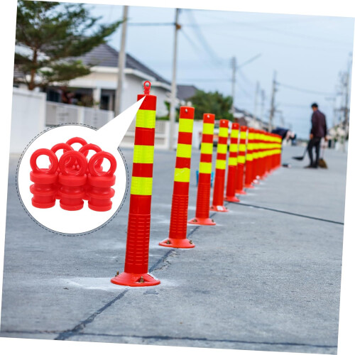 Set of 6 Chain Post Caps for Fence Post Railing Traffic Sign Replacement 2