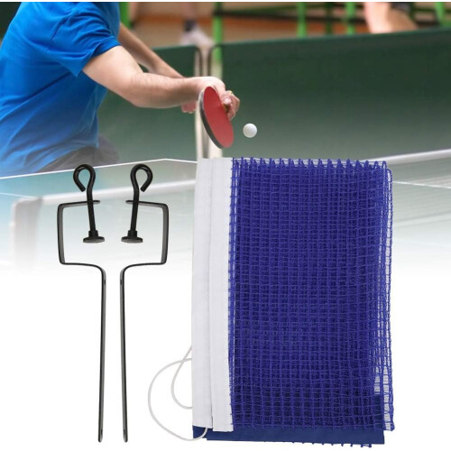 Polyester Tennis Table Ping Pong Net Convenient Holder for Sports Replacement Blue 1