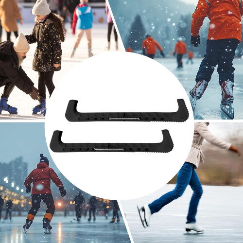 Ice Skate Covers, Adjustable Hockey Protective Covers, 1 Pair, Black 2