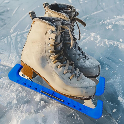 Adjustable Hockey Skate Protector, 1 Pair Protective Covers, Skating Accessories blue 1
