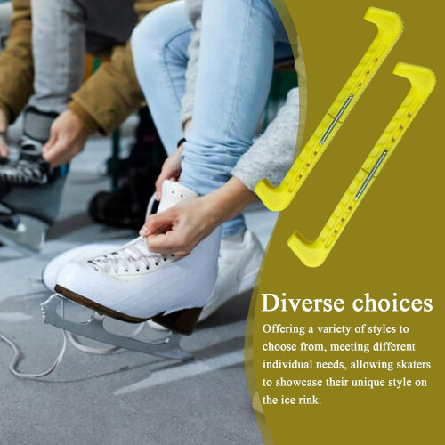 Ice Skate Protectors  Adjustable Figure Skating Covers, 1 Pair Yellow 1