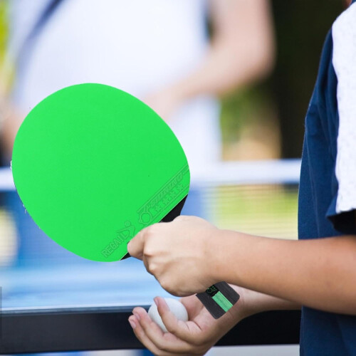 Professional table tennis racket with long handle, robust and durable, for beginners, advanced and advanced green 2