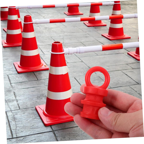 6 Pieces Post Cap Covers Rubber Dock Pole Caps Fence Post Attachments Warning Post Covers Traffic Safety 1