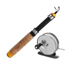 Telescopic EIS Fishing Rod Set, Carbon Fiber ICE Winter Fishing Rod with Spool Combo, ICE Fishing Rod and Reel Combination, ICE Fishing Tackle Bcd
