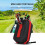Golf Rangefinder Case, Magnetic Bag  Oxford Cloth Black and Red 4